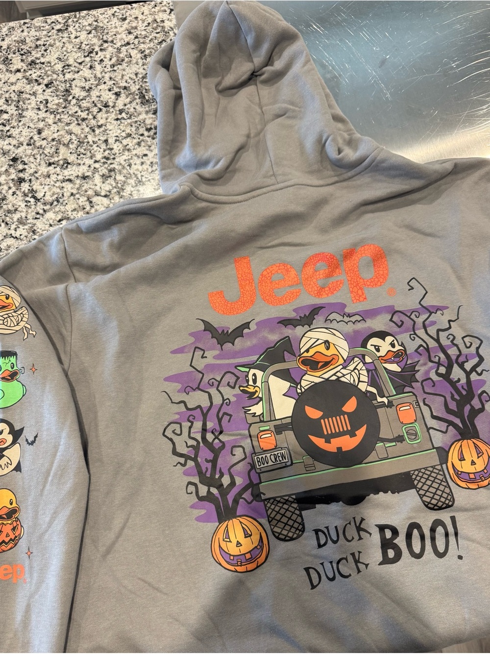 Halloween Jeep Duck Hoodie 2XL